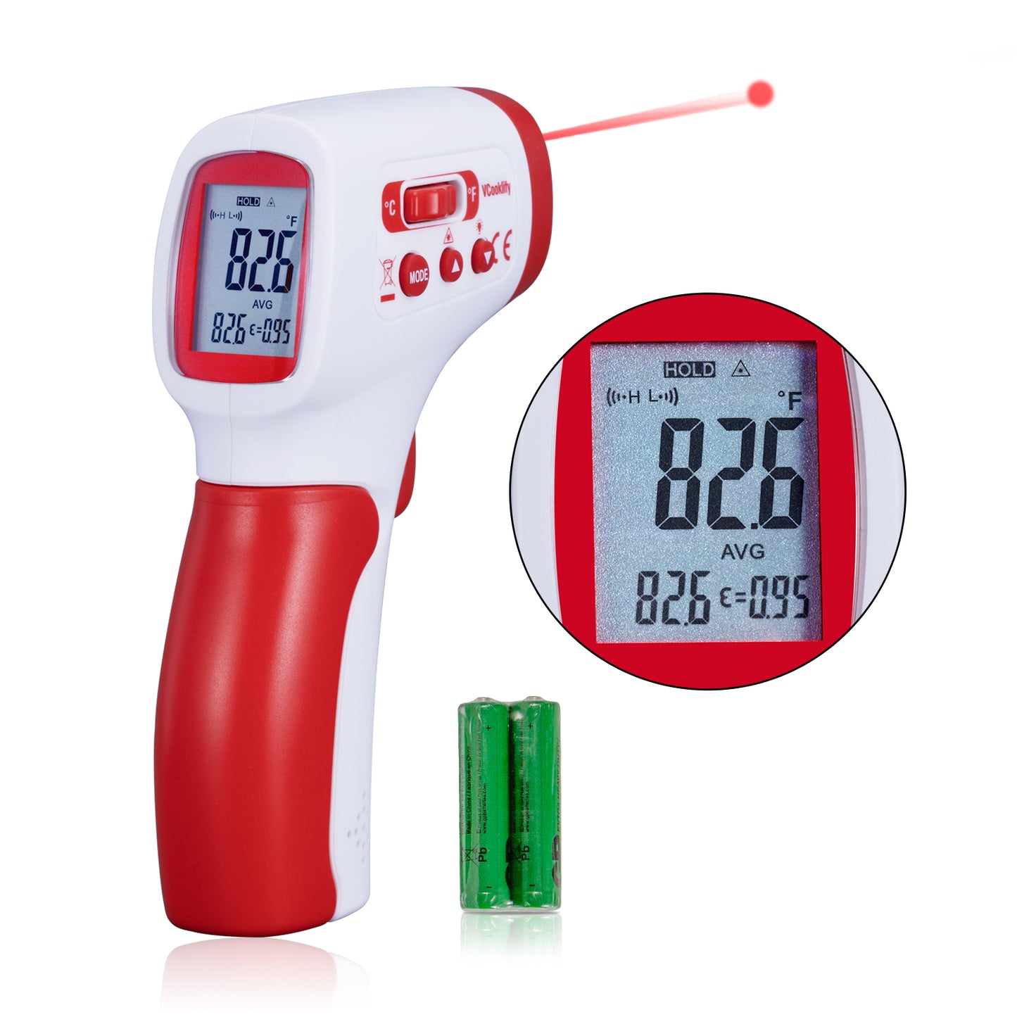 Vcooklify IR-861 Infrared Thermometer Non-Contact Digital Laser Temperature Gun