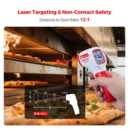 Vcooklify IR-861 Infrared Thermometer  Non-Contact Digital Laser Temperature Gun