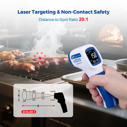 Vcooklify IR-869 High-Precision Infrared Thermometer  Non-Contact Digital Temperature Gun